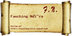 Fasching Nóra névjegykártya