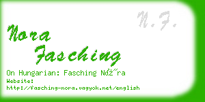 nora fasching business card